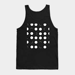 Moon and full moon pattern Tank Top